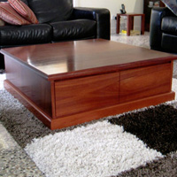 Jarrah Coffee Table with Drawers 