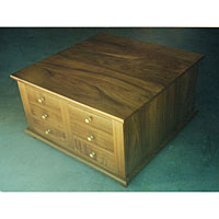 Blackwood Coffee Table with Ample Storage Drawers. 900W x 500H 