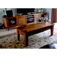 Tasmanian Blackwood Entertainment Unit with matching Coffee Table with Drawers 