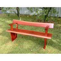 Red Mahogany Garden Seat 