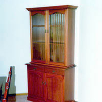 Red Mahogany Buffet / Display Cabinet 