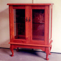 Small Katantis Display Cabinet Featuring Hand Turned Cabriole Legs 